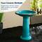 Glitzhome® 21.5" Faux Ceramic Tall Pedestal Birdbath